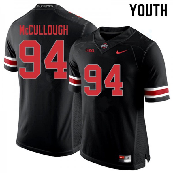 Ohio State Buckeyes #94 Roen McCullough Youth High School Jersey Blackout